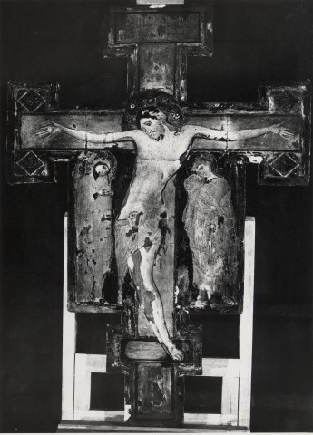 Anonimo — Maestro dei crocifissi francescani - sec. XIII - Assisi, Museo: croce processionale — insieme, fronte